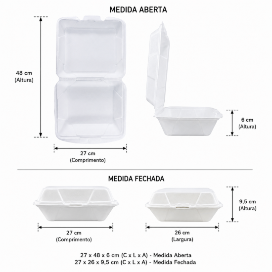 Bandeja de Isopor H102/CH132/HF102 com 10 unid. Branca Bandeja de Isopor H102/CH132/HF102 com 10 unid. Branca