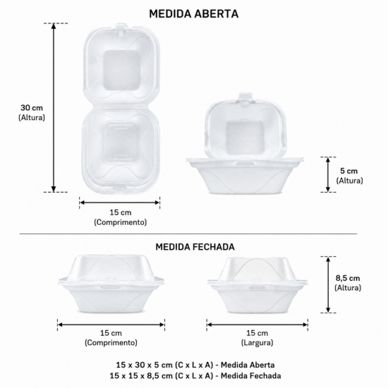 Bandeja de Isopor H02/DH02 com 10 unid. Branca