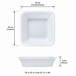 Bandeja de Isopor Funda B1F/BF01 com 10 unid. Branca