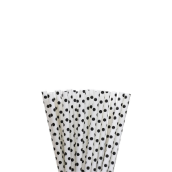 Canudo Biodegradável Papel Le Bianco 5mm Bolinha Black com 100un. Canudo Biodegradável Papel Le Bianco 5mm Bolinha Black com 100un.