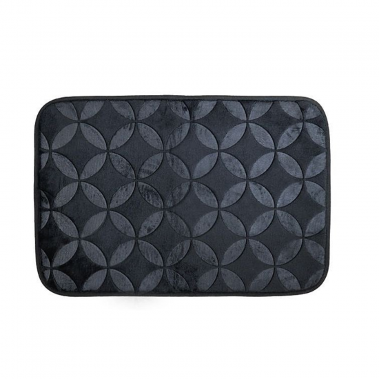 Tapete de Banheiro Antiderrapante 40x60cm Roma Style Preto Le Bianco