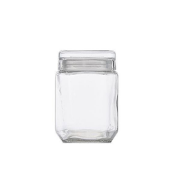 Pote de Vidro Quadrado 1250ml Style Le Bianco