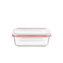 Pote de Vidro Hermético Retangular 640ml Le Bianco