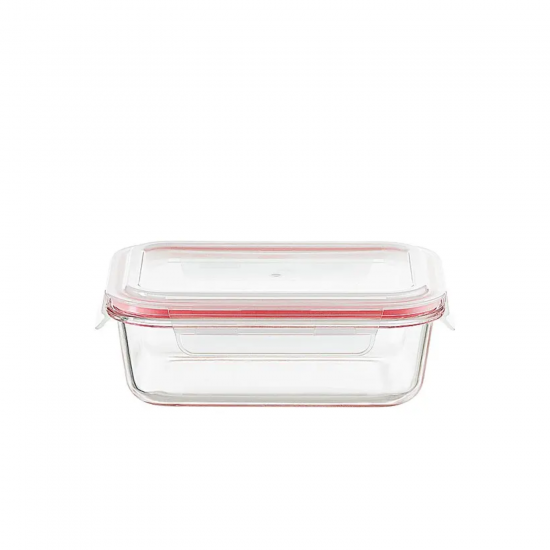 Pote de Vidro Hermético Retangular 640ml Le Bianco