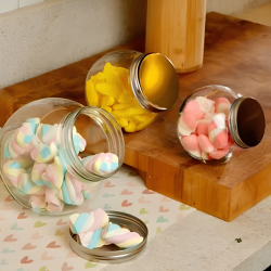 Pote de Vidro Redondo 1200ml Candy Baleiro Le Bianco