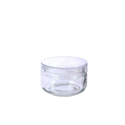 Pote de Vidro Redondo com Tampa Plástica 210ml Magnific Le Bianco
