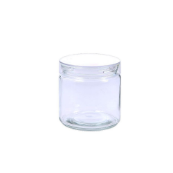 Pote de Vidro Redondo com Tampa Plástica 500ml Magnific Le Bianco