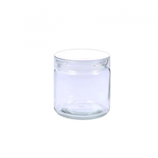 Pote de Vidro Redondo com Tampa Plástica 500ml Magnific Le Bianco Pote de Vidro Redondo com Tampa Plástica 500ml Magnific Le Bianco