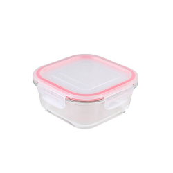 Pote de Vidro Hermético Quadrado 530ml Le Bianco