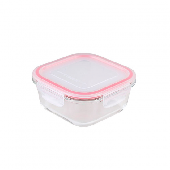 Pote de Vidro Hermético Quadrado 530ml Le Bianco