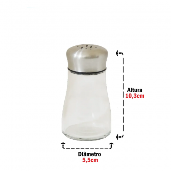 Saleiro de Vidro 100ml Primor Le Bianco Saleiro de Vidro 100ml Primor Le Bianco