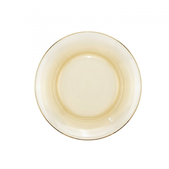Prato de Vidro Fundo Le Bianco 19,5cm Ambar