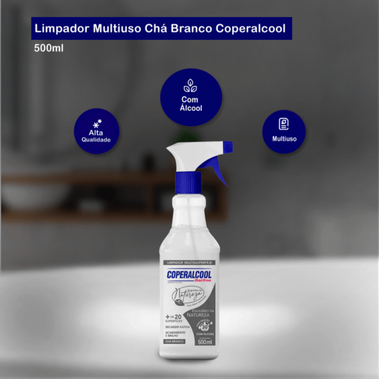 Limpador Multiuso com Álcool Coperalcool 500mL Chá Branco Limpador Multiuso com Álcool Coperalcool 500mL Chá Branco