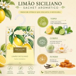 Sachê Aromatizador Proaloe Limão Siciliano 12g Sachê Aromatizador Proaloe Limão Siciliano 12g