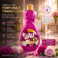 Limpador Perfumado UAU Flores e Sonhos 1L Limpador Perfumado UAU Flores e Sonhos 1L