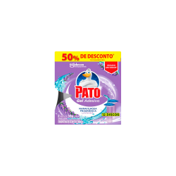 Gel Adesivo Sanitário Pato Lavanda 2 Refis de 38g cada 25% DESCONTO