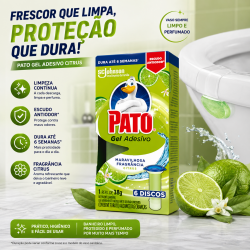 Gel Adesivo Sanitário Pato Citrus Refil de 38g