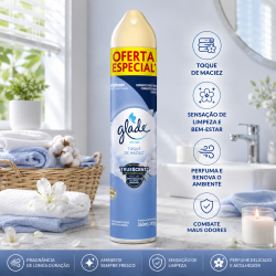 Aromatizador Aerossol Glade 360ml Toque de Maciez Aromatizador Aerossol Glade 360ml Toque de Maciez