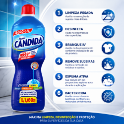 Cloro Gel 6 em 1 Super Candida 1L