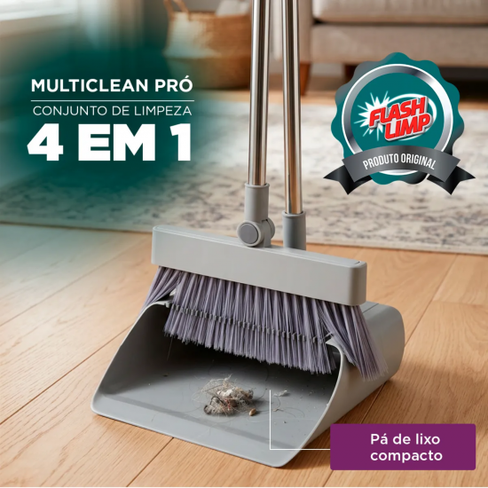 Vassoura Multi-clean Pro 4 em 1 Flash Limp Vassoura Multi-clean Pro 4 em 1 Flash Limp