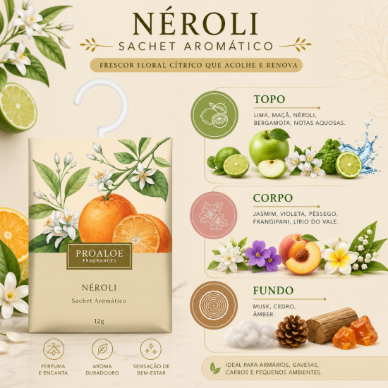 Sachê Aromatizador Proaloe Néroli 12g Sachê Aromatizador Proaloe Néroli 12g