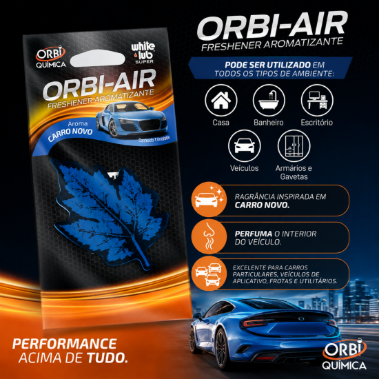 Aromatizante para Carro Orbi Carro Novo
