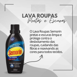 Lava Roupas Líquido Semorin Roupas Escuras 500mL