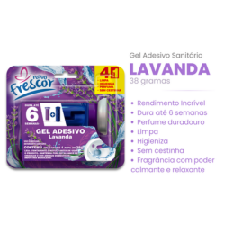 Gel Adesivo Sanitário Novo Frescor Lavanda 38g + 1 Aplicador Gel Adesivo Sanitário Novo Frescor Lavanda 38g + 1 Aplicador