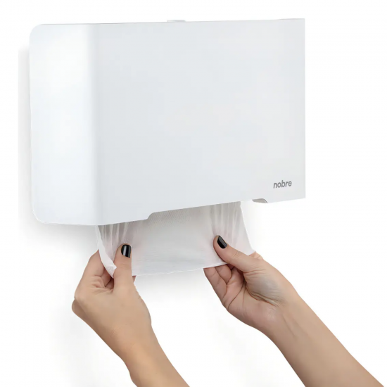 Dispenser Papel Interfolha Nobre Select de Inox Branco Dispenser Papel Interfolha Nobre Select de Inox Branco