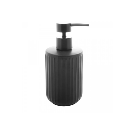 Porta Sabonete Líquido 430mL Cerâmica Granilite Clean Preto Lyor 