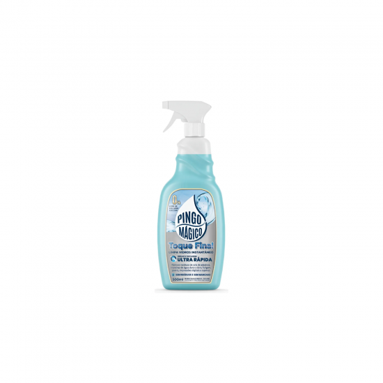 Limpador Vidros Pingo Mágico 500mL Toque Final Pulverizador Limpador Vidros Pingo Mágico 500mL Toque Final Pulverizador