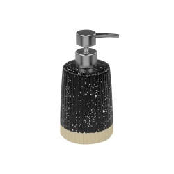 Porta Sabonete Líquido Cerâmica 300mL Kala Ravena Preto Porta Sabonete Líquido Cerâmica 300mL Kala Ravena Preto