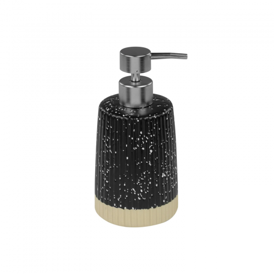 Porta Sabonete Líquido Cerâmica 300mL Kala Ravena Preto Porta Sabonete Líquido Cerâmica 300mL Kala Ravena Preto