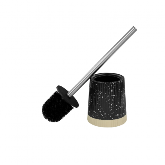 Escova Sanitária Cerâmica com Suporte Kala Ravena Preto Escova Sanitária Cerâmica com Suporte Kala Ravena Preto