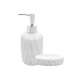 Conjunto Saboneteira 2 Peças Diamond Branco Lyor Conjunto Saboneteira 2 Peças Diamond Branco Lyor