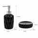 Conjunto Saboneteira 2 Peças Diamond Preto Lyor Conjunto Saboneteira 2 Peças Diamond Preto Lyor