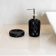 Conjunto Saboneteira 2 Peças Diamond Preto Lyor Conjunto Saboneteira 2 Peças Diamond Preto Lyor