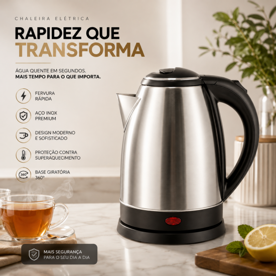 Jarra Elétrica Eterny Inox 1,8L 220V Jarra Elétrica Eterny Inox 1,8L 220V
