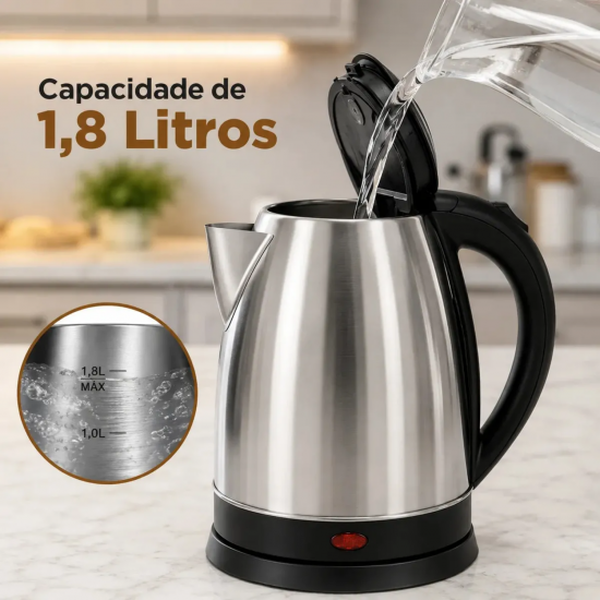 Jarra Elétrica Eterny Inox 1,8L 220V Jarra Elétrica Eterny Inox 1,8L 220V