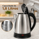 Jarra Elétrica Eterny Inox 1,8L 220V Jarra Elétrica Eterny Inox 1,8L 220V