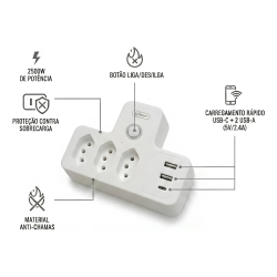 Adaptador de Tomada Benjamin Knup UNT-3013BC