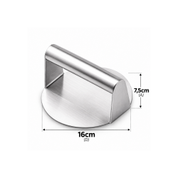Amassador de Carne Inox Redondo 16X7,5cm RSPAN