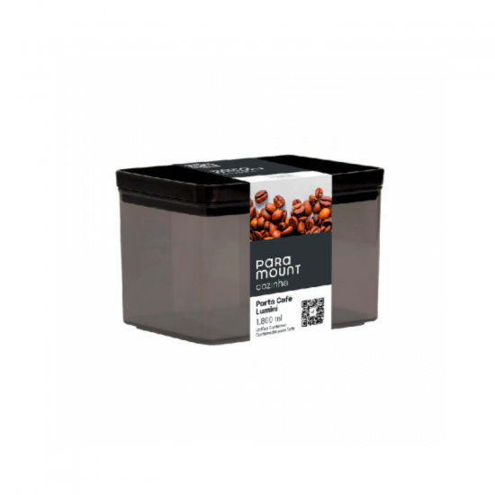 Pote Hermético Quadrado de Acrílico Paramount Lumini 1800mL Café Pote Hermético Quadrado de Acrílico Paramount Lumini 1800mL Café