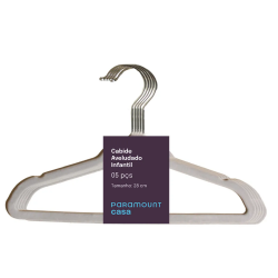 Cabide para Roupas Infantil Paramount Aveludado c/5 Cabide para Roupas Infantil Paramount Aveludado c/5