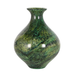 Vaso Decorativo em Vidro Paramount Murano Mesclado 18,5x24cm Verde Esmeralda Vaso Decorativo em Vidro Paramount Murano Mesclado 18,5x24cm Verde Esmeralda