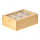 Organizador para Chá Paramount com 6 Divisões em Bambu 21x16x7,5cm Organizador para Chá Paramount com 6 Divisões em Bambu 21x16x7,5cm