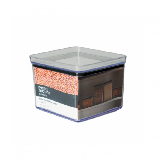 Pote Hermético Quadrado de Acrílico Paramount Lumini 3040mL Pote Hermético Quadrado de Acrílico Paramount Lumini 3040mL