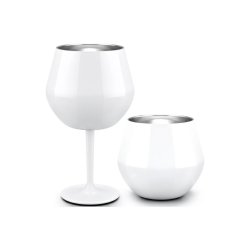 Taça Copo Térmico Inox 2 em 1 Cocktail Glass 414mL