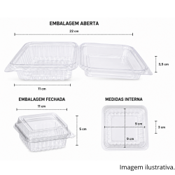 Embalagem Plástica ART H-641 Quadrado Hiperpack com 10un. Embalagem Plástica ART H-641 Quadrado Hiperpack com 10un.