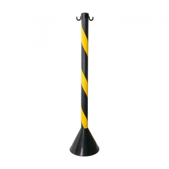 Pedestal Plástico Zebrado Preto e Amarelo Plastcor